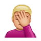 Emoji 🤦🏼‍♂️ Uomo Esasperato: Carnagione Abbastanza Chiara su WhatsApp 2.19.7.