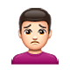 🙍🏻‍♂️ Emoji Hombre Frunciendo El Ceño: Tono De Piel Claro en WhatsApp 2.19.7.