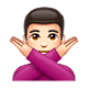 Emoji 🙅🏻‍♂️ Uomo Con Gesto Di Rifiuto: Carnagione Chiara su WhatsApp 2.19.7.