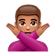 🙅🏽‍♂️ Emoji Hombre Haciendo El Gesto De «no»: Tono De Piel Medio en WhatsApp 2.19.7.