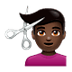 Emoji 💇🏿‍♂️ Taglio Di Capelli Per Uomo: Carnagione Scura su WhatsApp 2.19.7.