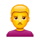 Emoji 🙎‍♂️ Uomo Imbronciato su WhatsApp 2.19.7.