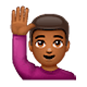🙋🏾‍♂️ Emoji Homem Levantando A Mão: Pele Morena Escura na WhatsApp 2.19.7.