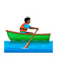 Emoji 🚣🏿‍♂️ Uomo In Barca A Remi: Carnagione Scura su WhatsApp 2.19.7.