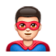 🦸🏻‍♂️ Emoji Superhéroe: Tono De Piel Claro en WhatsApp 2.19.7.