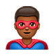 🦸🏾‍♂️ Emoji Homem Super-herói: Pele Morena Escura na WhatsApp 2.19.7.
