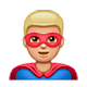 🦸🏼‍♂️ Emoji Superhéroe: Tono De Piel Claro Medio en WhatsApp 2.19.7.