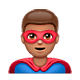 🦸🏽‍♂️ Emoji Homem Super-herói: Pele Morena na WhatsApp 2.19.7.