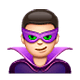 Emoji 🦹🏻‍♂️ Supercattivo Uomo: Carnagione Chiara su WhatsApp 2.19.7.