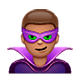 Emoji 🦹🏽‍♂️ Supercattivo Uomo: Carnagione Olivastra su WhatsApp 2.19.7.