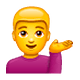 Emoji 💁‍♂️ Uomo Con Suggerimento su WhatsApp 2.19.7.