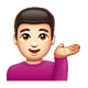 Emoji 💁🏻‍♂️ Uomo Con Suggerimento: Carnagione Chiara su WhatsApp 2.19.7.