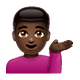 💁🏿‍♂️ Emoji Infoschalter-Mitarbeiter: dunkle Hautfarbe WhatsApp 2.19.7.