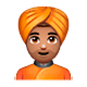 👳🏽‍♂️ Emoji Mann mit Turban: mittlere Hautfarbe WhatsApp 2.19.7.