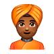 👳🏾 Emoji Person mit Turban: mitteldunkle Hautfarbe WhatsApp 2.19.7.