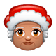 Émoji 🤶🏽 Mère Noël : Peau Légèrement Mate sur WhatsApp 2.19.7.