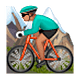🚵🏽 Emoji Persona En Bicicleta De Montaña: Tono De Piel Medio en WhatsApp 2.19.7.