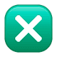 Emoji ❎ Croce Con Quadrato su WhatsApp 2.19.7.