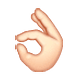 👌🏻 Emoji OK-Zeichen: helle Hautfarbe WhatsApp 2.19.7.