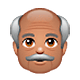 Emoji 👴🏽 Uomo Anziano: Carnagione Olivastra su WhatsApp 2.19.7.