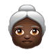 Emoji 👵🏿 Donna Anziana: Carnagione Scura su WhatsApp 2.19.7.