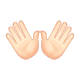 👐🏻 Emoji Mãos Abertas: Pele Clara na WhatsApp 2.19.7.