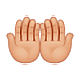 🤲🏼 Emoji Handflächen nach oben: mittelhelle Hautfarbe WhatsApp 2.19.7.