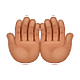 Emoji 🤲🏽 Mani Unite In Alto: Carnagione Olivastra su WhatsApp 2.19.7.
