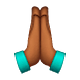 🙏🏾 Emoji betende Hände: mitteldunkle Hautfarbe WhatsApp 2.19.7.