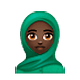 🧕🏿 Emoji Frau mit Kopftuch: dunkle Hautfarbe WhatsApp 2.19.7.