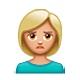 🙎🏼 Emoji schmollende Person: mittelhelle Hautfarbe WhatsApp 2.19.7.
