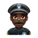 👮🏿 Emoji Polizist(in): dunkle Hautfarbe WhatsApp 2.19.7.
