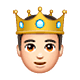 🤴🏻 Emoji Príncipe: Tono De Piel Claro en WhatsApp 2.19.7.
