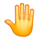 Emoji 🤚 Dorso Mano Alzata su WhatsApp 2.19.7.