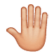 🤚🏼 Emoji erhobene Hand von hinten: mittelhelle Hautfarbe WhatsApp 2.19.7.
