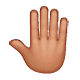 🤚🏽 Emoji Dorso Da Mão Levantado: Pele Morena na WhatsApp 2.19.7.