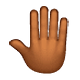 🤚🏾 Emoji erhobene Hand von hinten: mitteldunkle Hautfarbe WhatsApp 2.19.7.