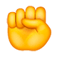 Emoji ✊ Pugno su WhatsApp 2.19.7.