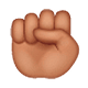 ✊🏽 Emoji erhobene Faust: mittlere Hautfarbe WhatsApp 2.19.7.