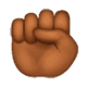 Emoji ✊🏾 Pugno: Carnagione Abbastanza Scura su WhatsApp 2.19.7.