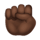 Emoji ✊🏿 Pugno: Carnagione Scura su WhatsApp 2.19.7.
