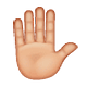 ✋🏼 Emoji erhobene Hand: mittelhelle Hautfarbe WhatsApp 2.19.7.