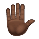 ✋🏿 Emoji erhobene Hand: dunkle Hautfarbe WhatsApp 2.19.7.