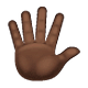 🖐🏿 Emoji Mão Aberta Com Os Dedos Separados: Pele Escura na WhatsApp 2.19.7.