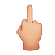 🖕🏼 Emoji Mittelfinger: mittelhelle Hautfarbe WhatsApp 2.19.7.