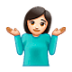 🤷🏻 Emoji Persona Encogida De Hombros: Tono De Piel Claro en WhatsApp 2.19.7.