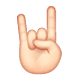 🤘🏻 Emoji Saudação Do Rock: Pele Clara na WhatsApp 2.19.7.