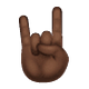 🤘🏿 Emoji Saudação Do Rock: Pele Escura na WhatsApp 2.19.7.