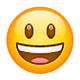 Emoji 😃 Faccina Con Un Gran Sorriso E Occhi Spalancati su WhatsApp 2.19.7.