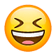 😆 Emoji grinsendes Gesicht mit zusammengekniffenen Augen WhatsApp 2.19.7.